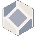 BALDOSA HIDRAULICA 20X23X1,5 HEXAGONAL MODELO 619 - DMS